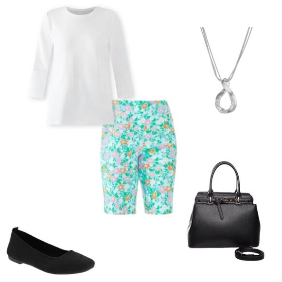 Kim Rogers XXL White Crew Neck Quarter Sleeve Cotton Casual Tee - Picture 6 of 16